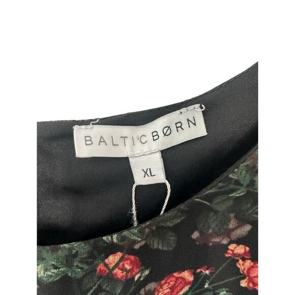 NWT Baltic Born Black Floral Print Flutter Sleeve Laurel Midi Dress Size XL - Picture 3 of 16